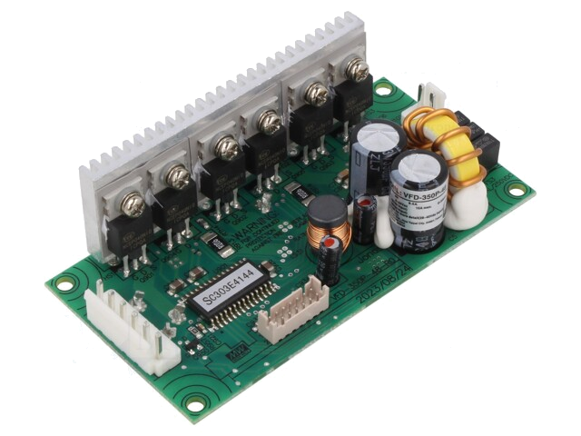 350W; 20÷55VDC; OUT: 1; 10A; -30÷70°C; 92,5%; 101,6x50,8x28,6mm; VFD 350W; 20÷55VDC; OUT: 1; 10A; -30÷70°C; 92,5%; 101,6x50,8x28,6mm; VFD